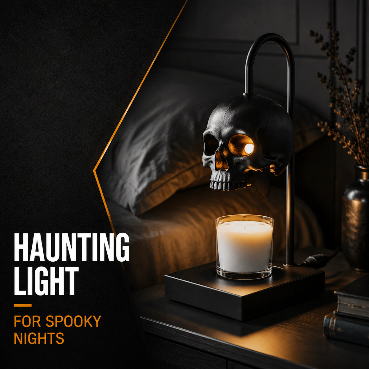 Gothic Skull Candle Warmer Lamp