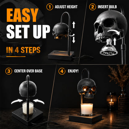 Gothic Skull Candle Warmer Lamp