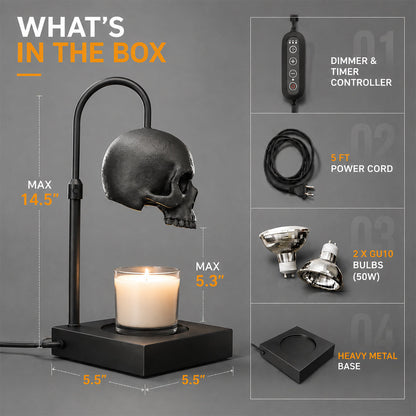 Gothic Skull Candle Warmer Lamp