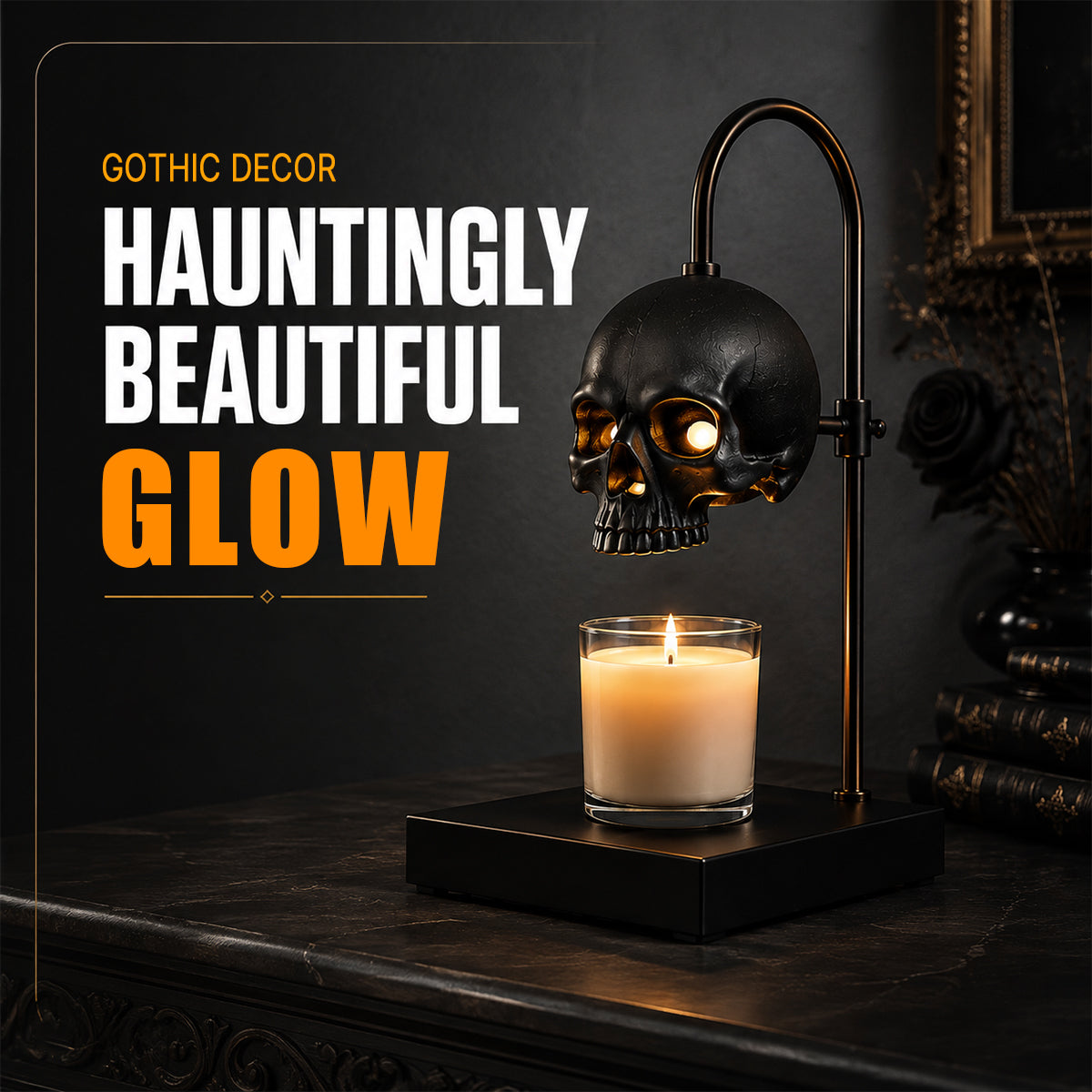 Gothic Skull Candle Warmer Lamp