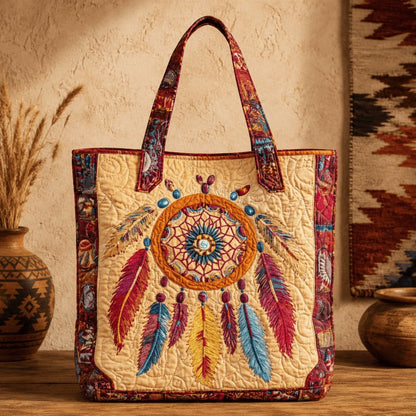 Handmade Native American Quilted Tote Bag