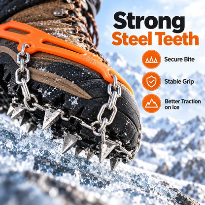 🧗‍♂️8/10-Tooth Welded Chain Crampons | Non-Slip Snow Ice Grips for Outdoor Hiking❄️
