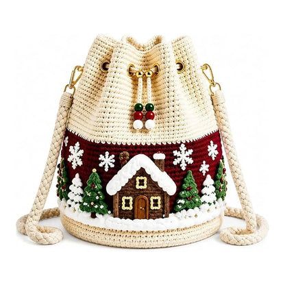 🎄3D Christmas Crochet Bucket Bag