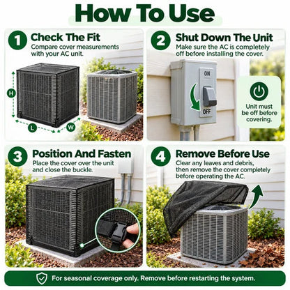 ❄️ Heavy-Duty Mesh AC Cover – All-Season Outdoor Protection