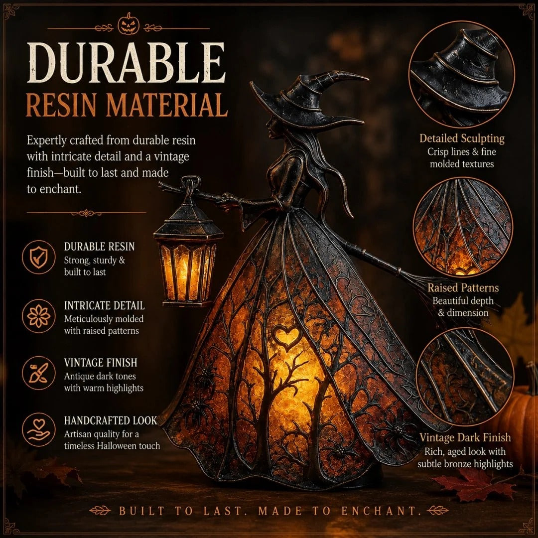 🧙🏻‍♀️Halloween Witch Lamp Ornament | Illuminated Desktop Decor for Spooky Vibe