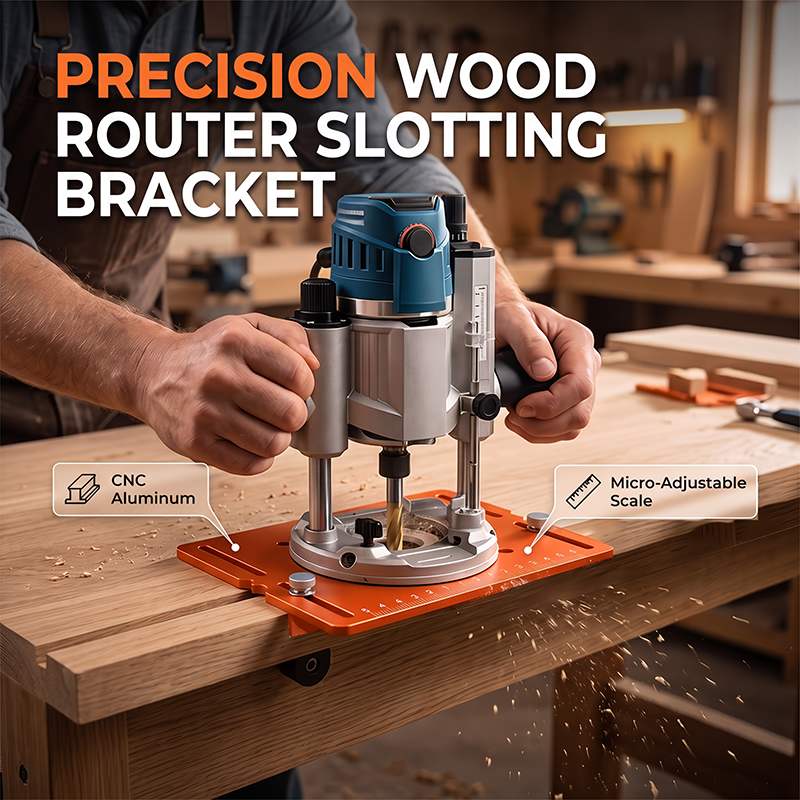 Tryzovira Precision Wood Router Slotting Guide Bracket