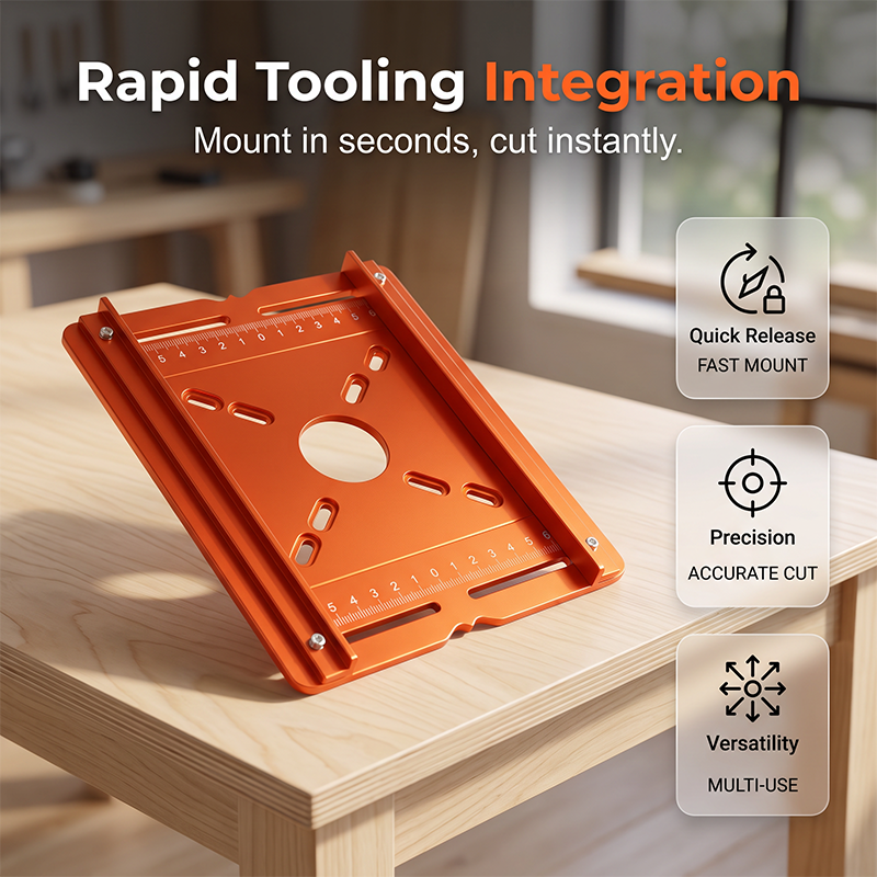 Tryzovira Precision Wood Router Slotting Guide Bracket