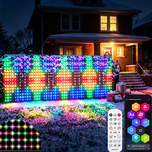 Integrated RGB Pixel Net Light Mesh